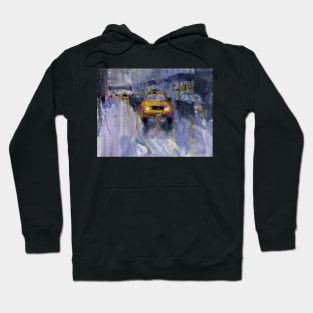 Yellow Taxi Cab, Midtown New York City Hoodie